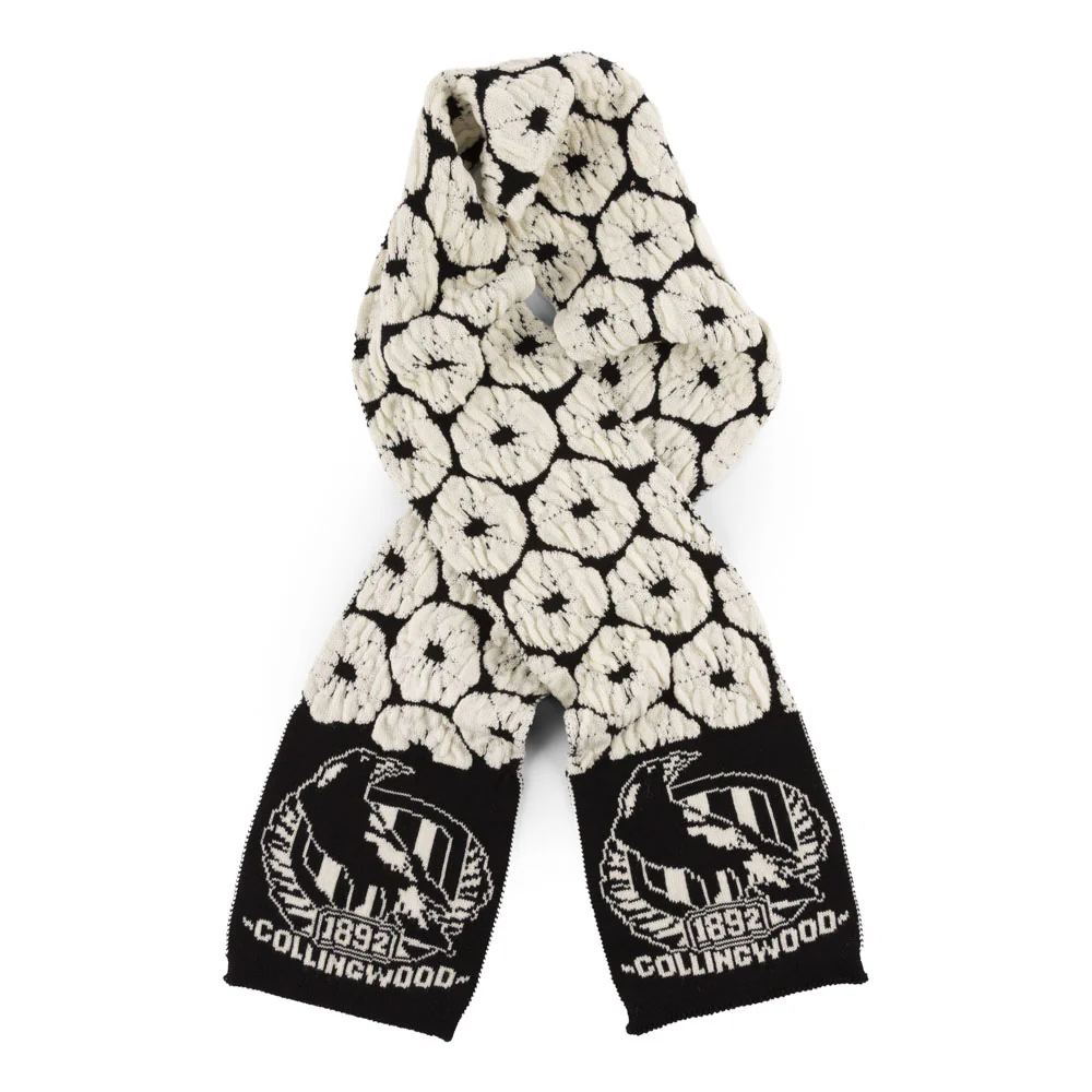 2026 Anzac Collingwood Wool Scarf