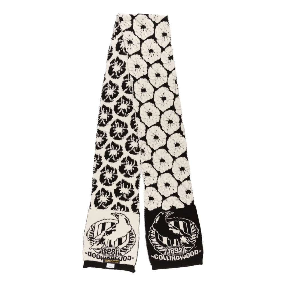 2026 Anzac Collingwood Wool Scarf - Image 3