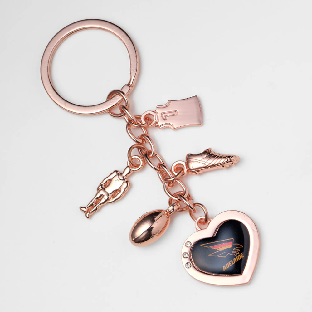 Adelaide AFL Charm Keyring