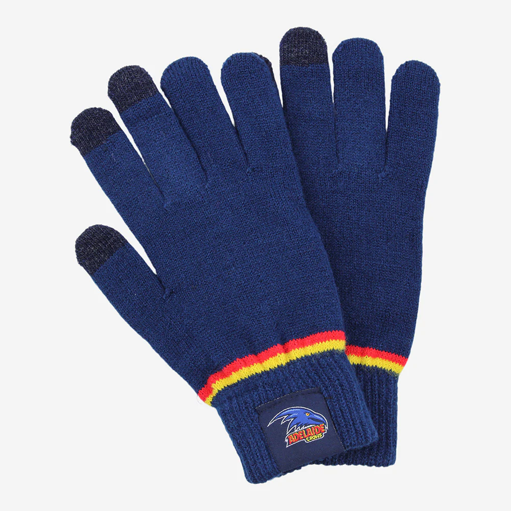 Adelaide Crows Touchscreen Knitted Gloves