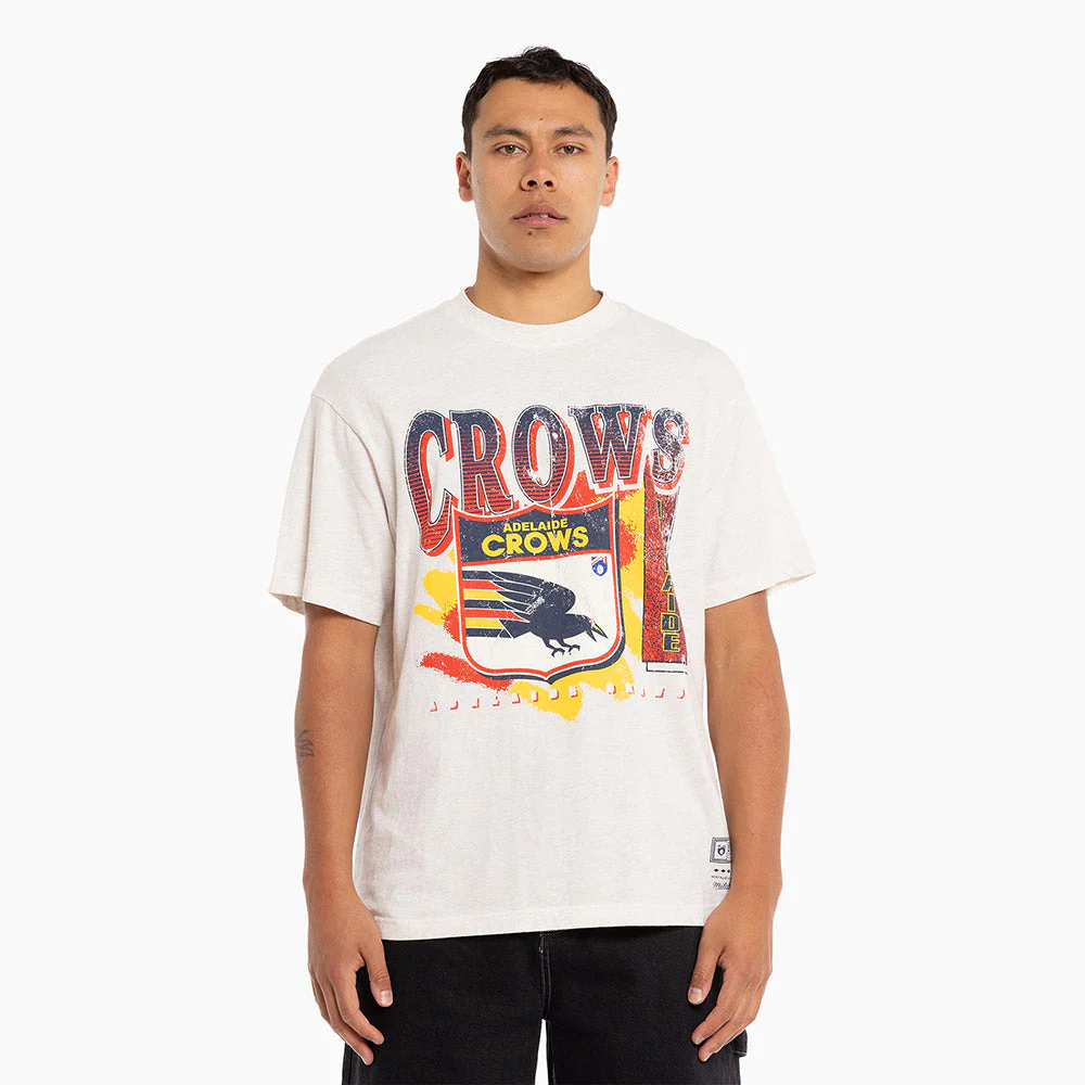 Adelaide Crows Mitchell & Ness Adults Vintage Brush Off Tee - Image 6