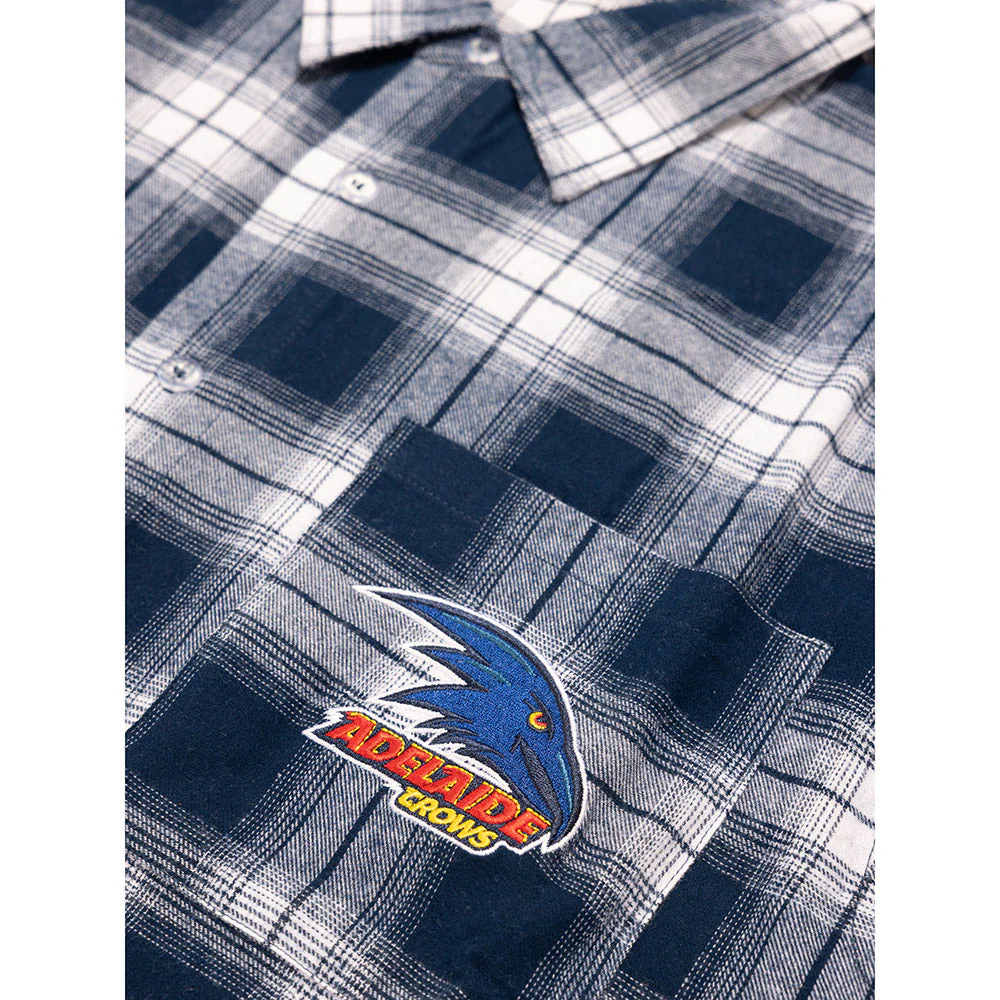 Adelaide Crows Mens Check Flannel Shirt - Image 6