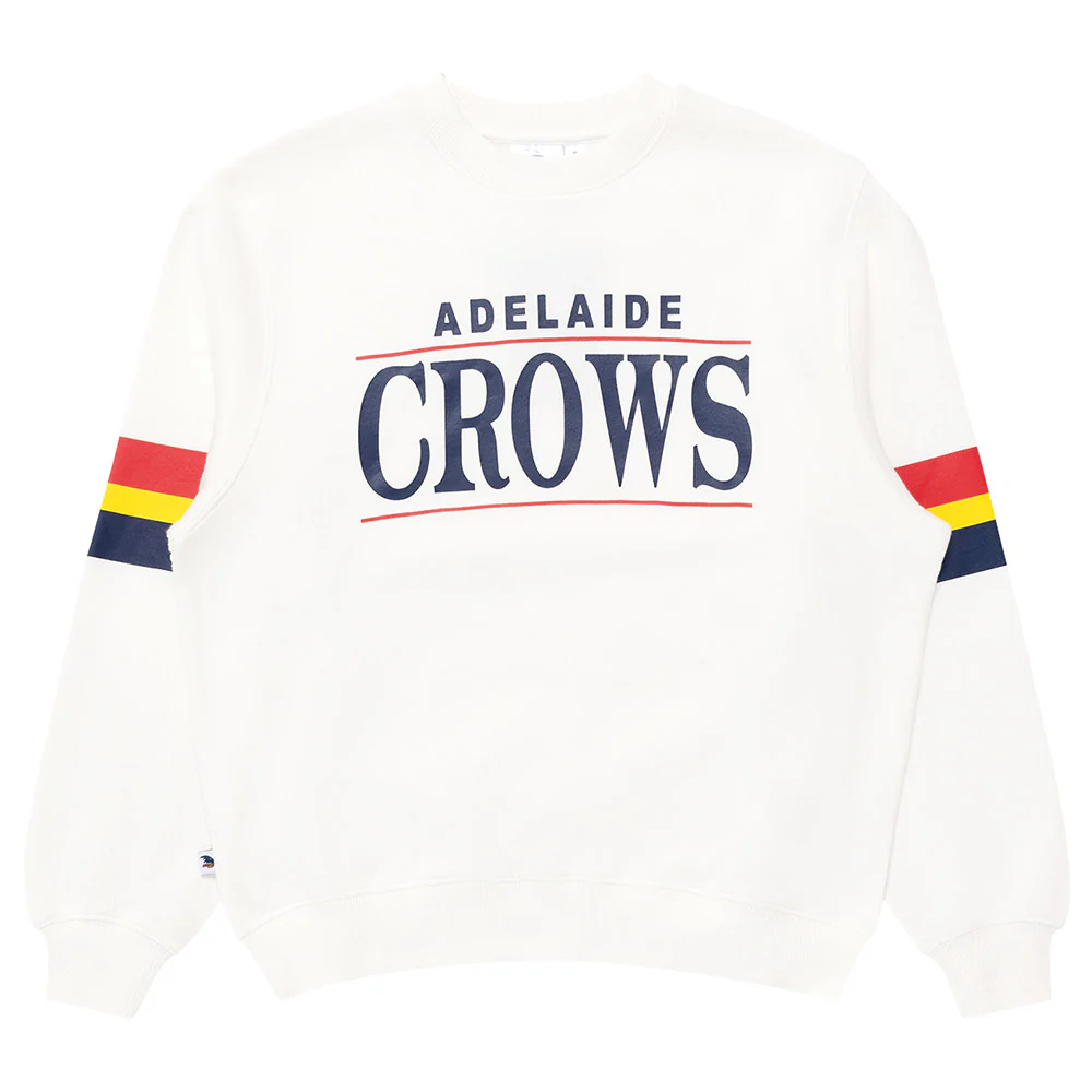 Adelaide Crows Womens Stripe Sleeve Crew