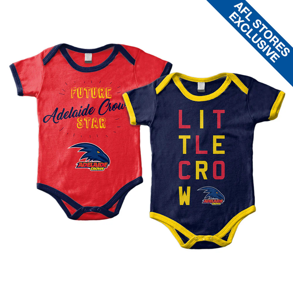 Adelaide Crows Set Of 2 Infant Grow Suits