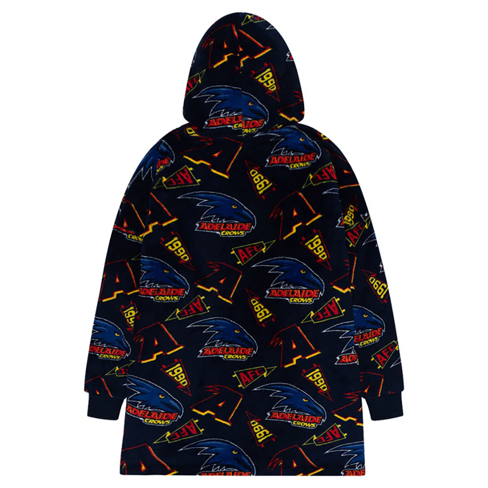 Adelaide Crows Adult Sherpie Oversized Fleece Hoodie - Image 2