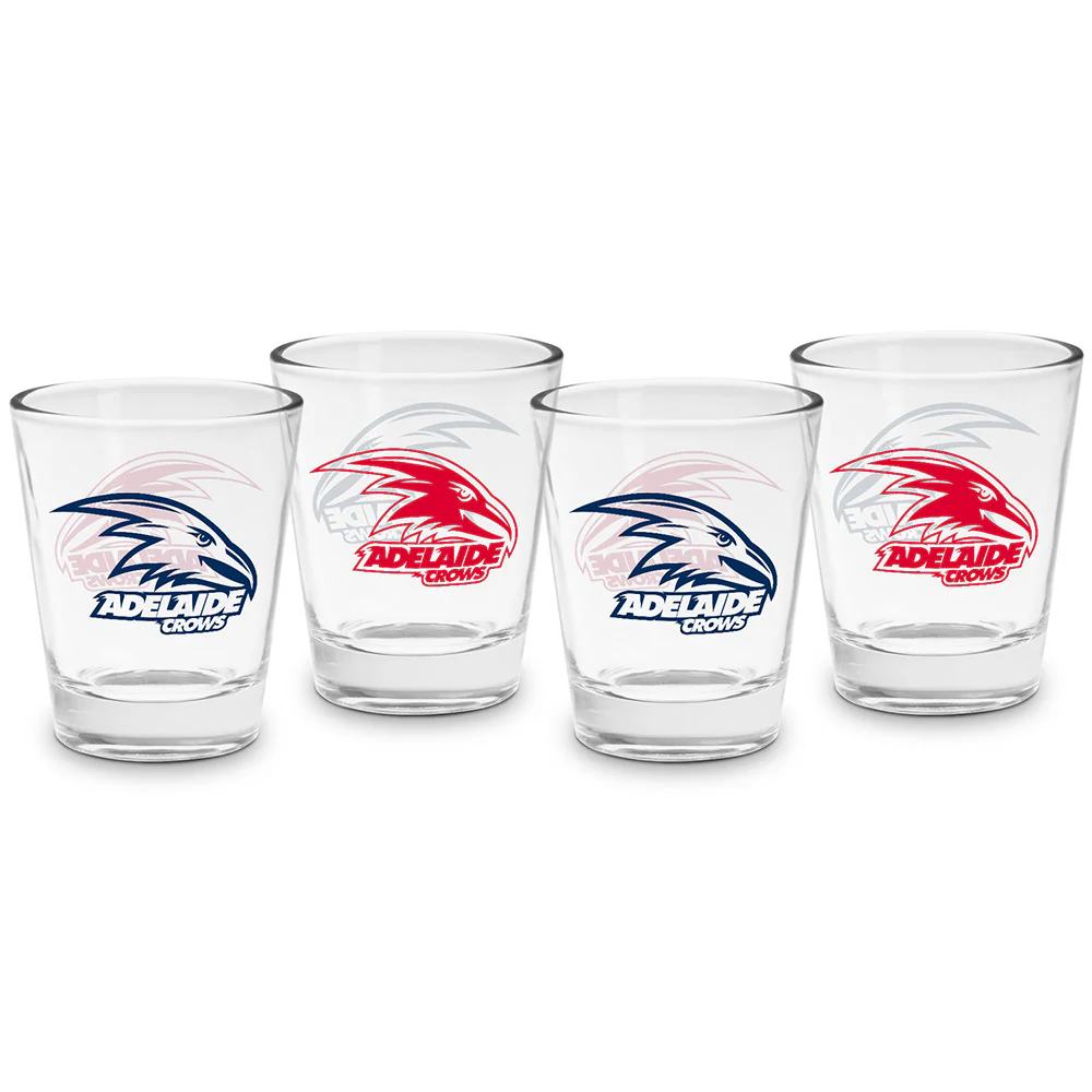 Adelaide Crows 4 Pack Shot Glass