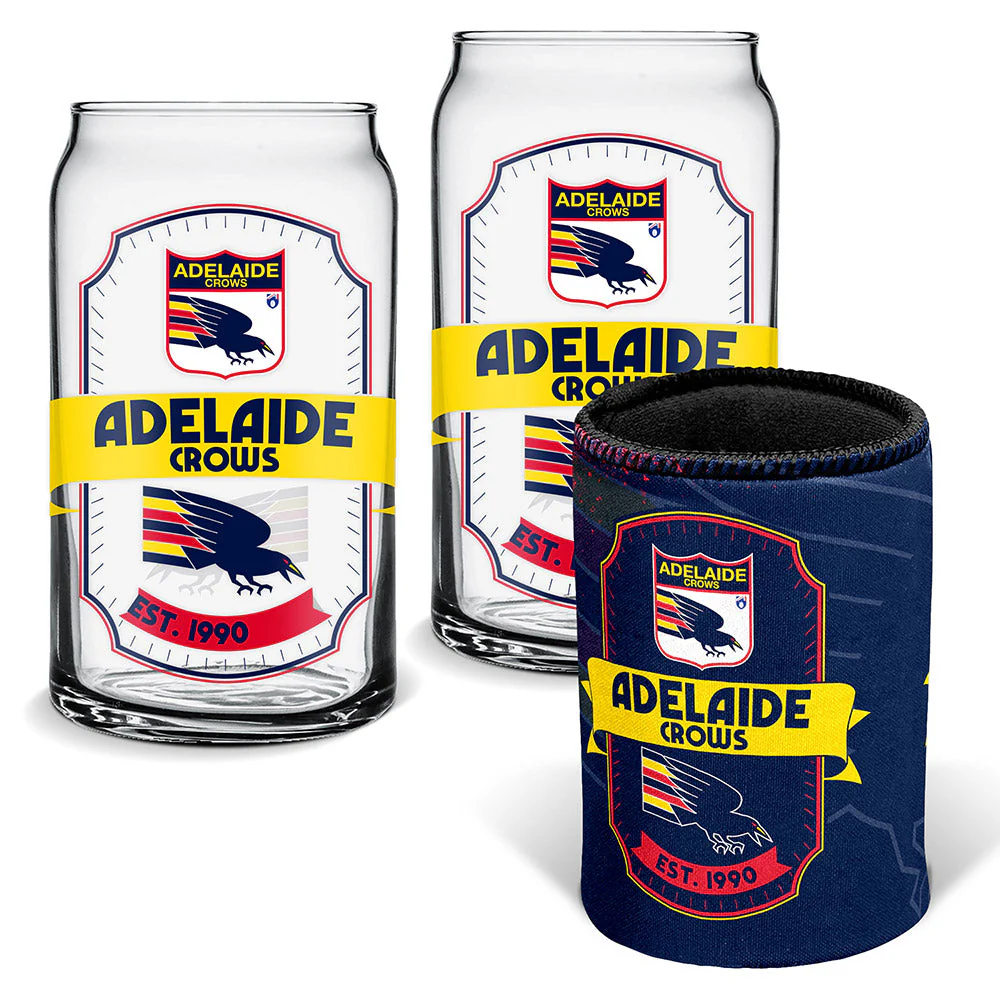 Adelaide Crows Can Glasses & Can Cooler - Image 2