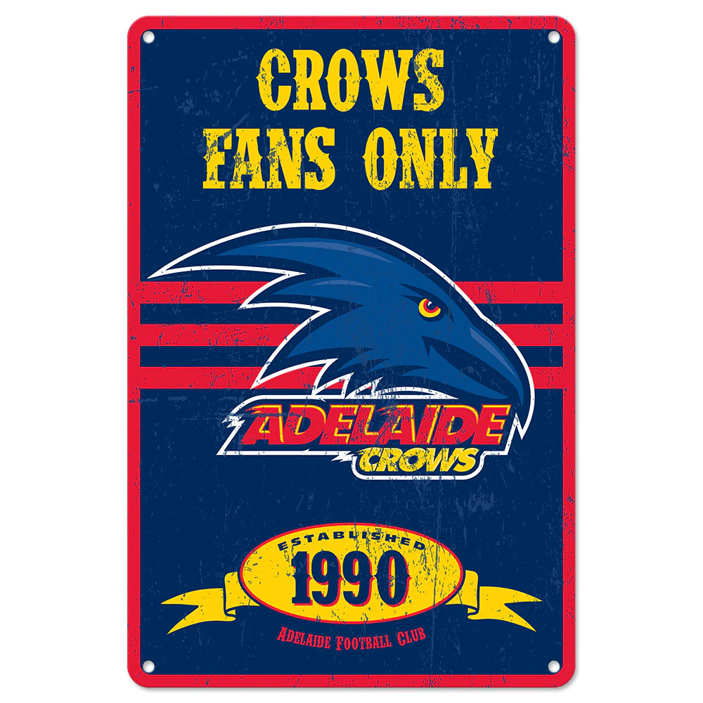 Adelaide Crows Retro Metal Sign