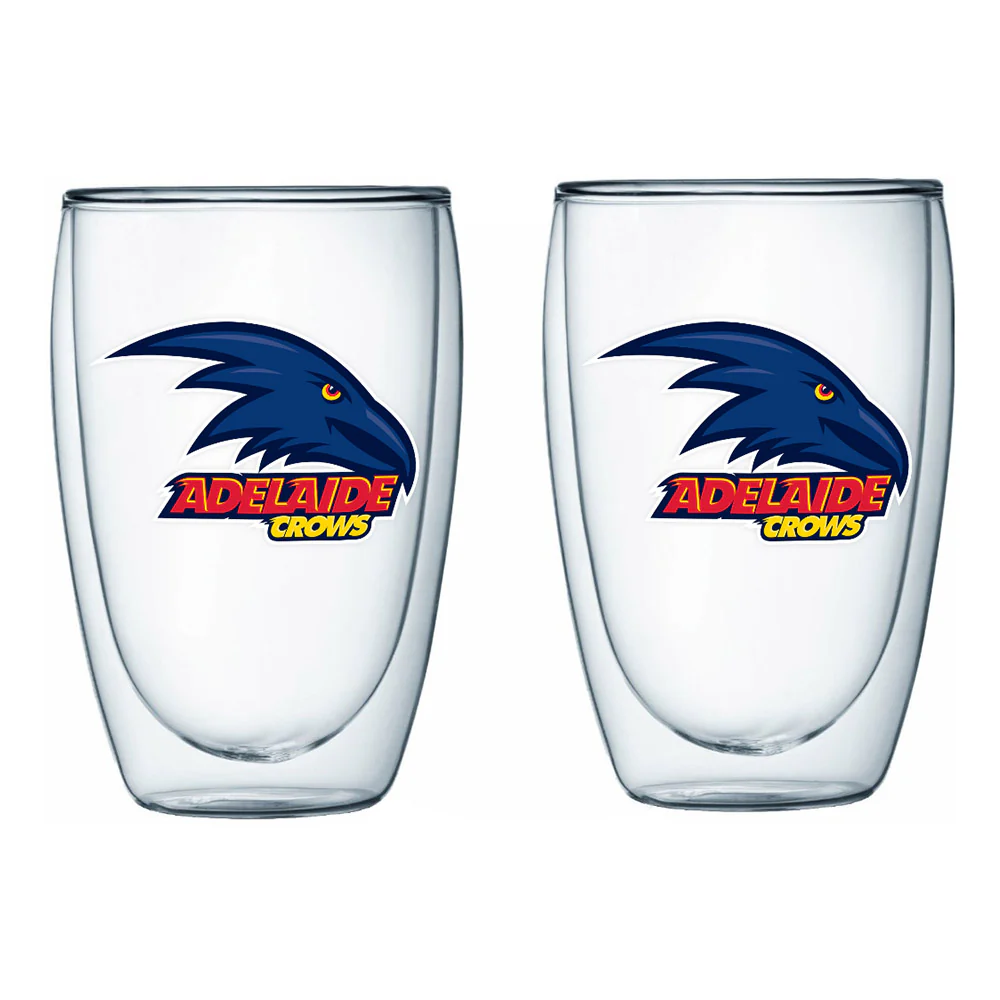 Adelaide Crows S/2 Double-Wall Glasses