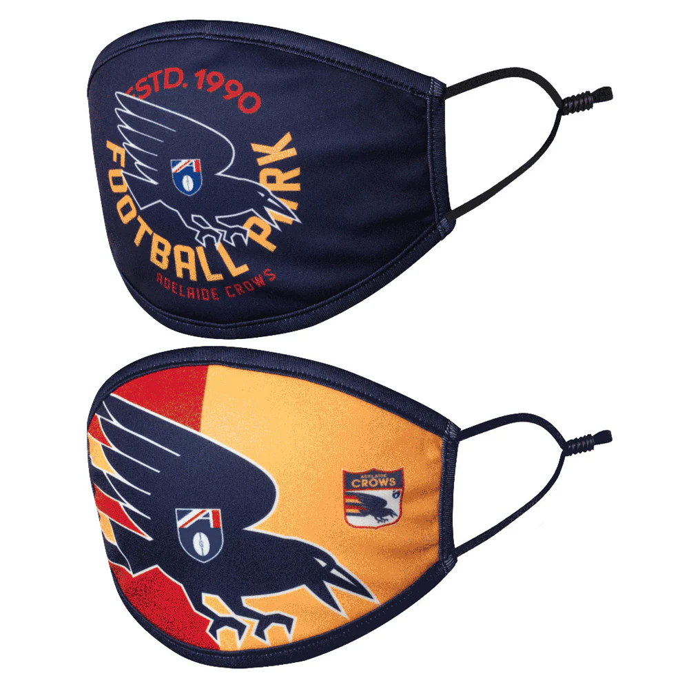 Adelaide Crows Set Of 2 Face Masks