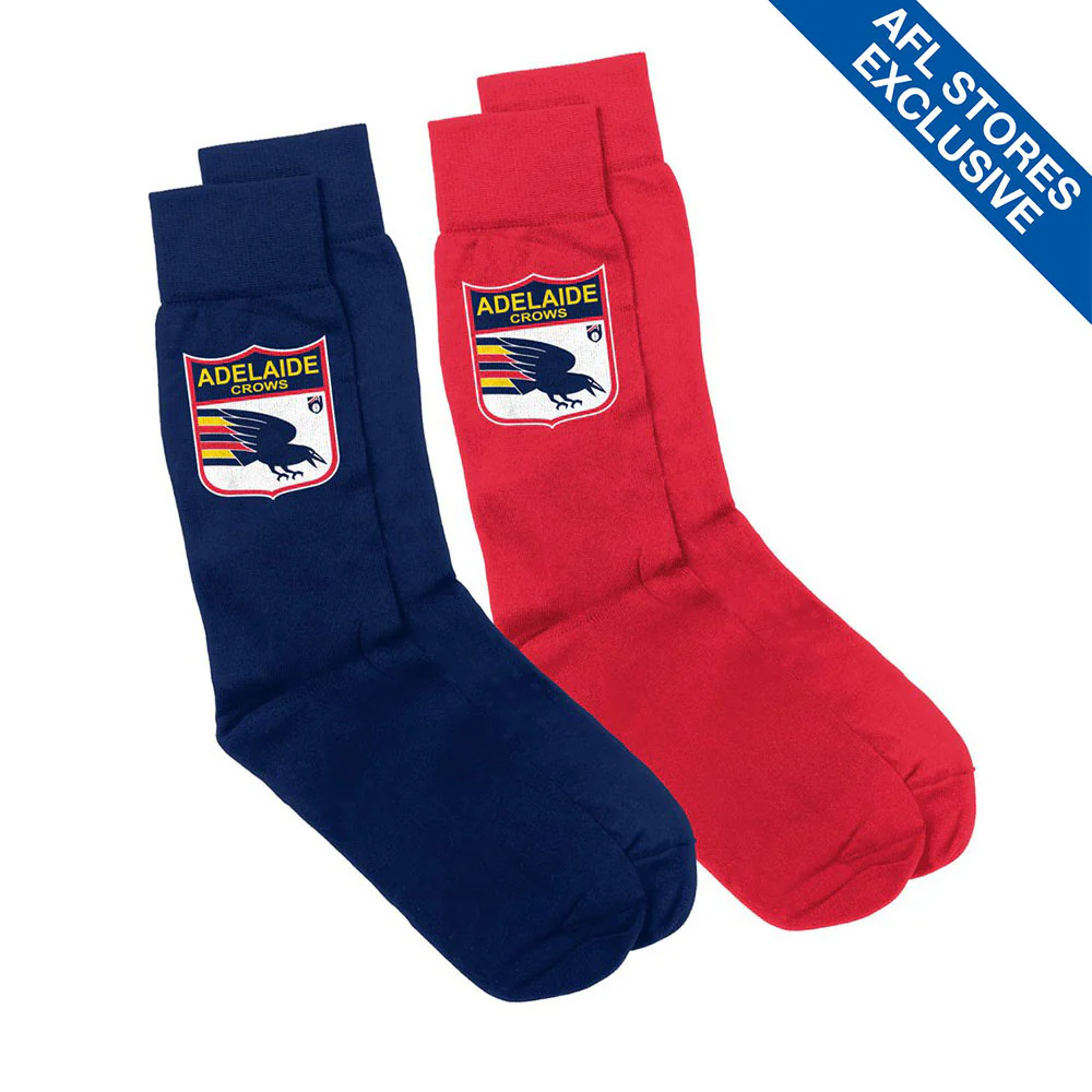 Adelaide Crows Twin Pack Retro Socks