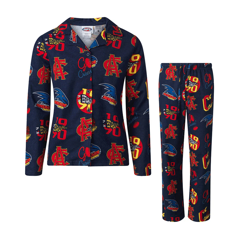 Adelaide Crows Youth Flannel Pyjama Set