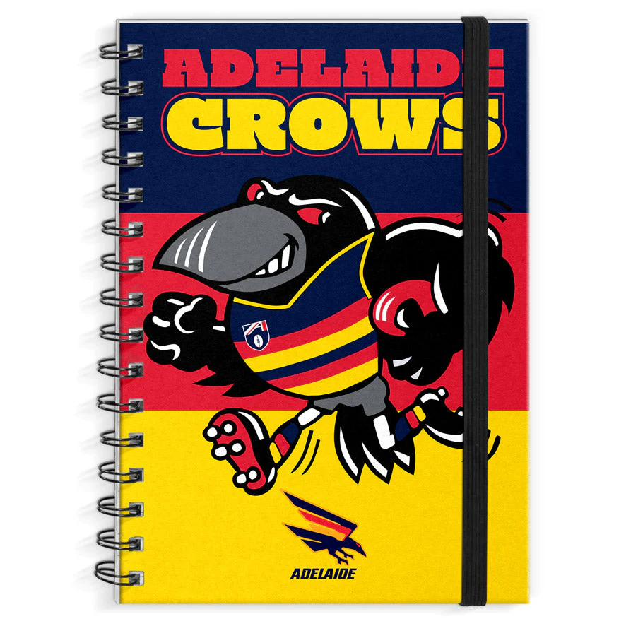 Adeliade Crows Retro Mascot A4 Notebook