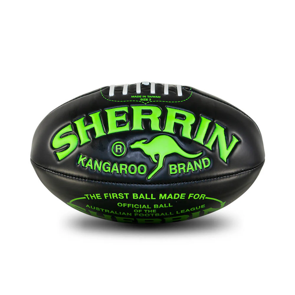 Black & Green Sherrin Super  Soft Touch Football - Image 3