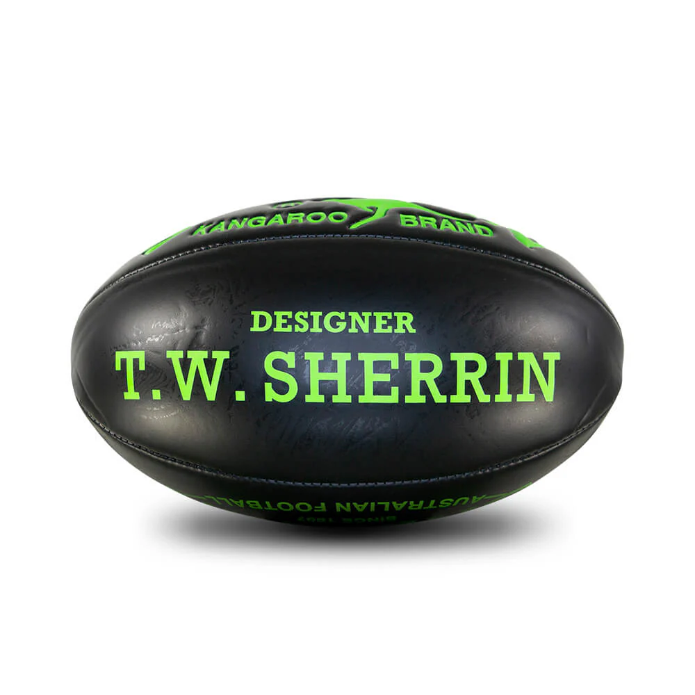 Black & Green Sherrin Super  Soft Touch Football - Image 6