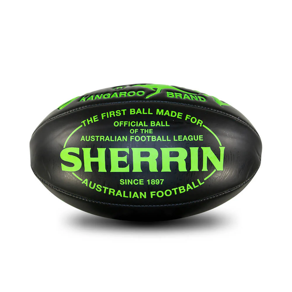 Black & Green Sherrin Super  Soft Touch Football - Image 8