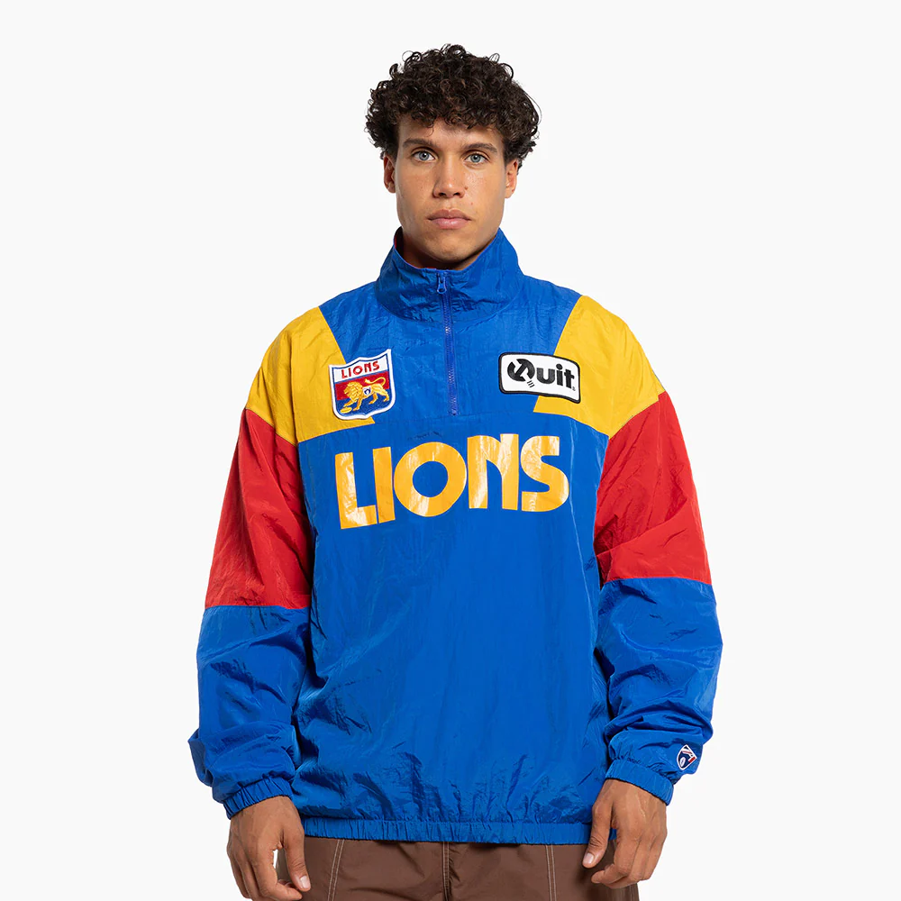Fitzroy Lions Adults Throwback Pullover Windbreaker