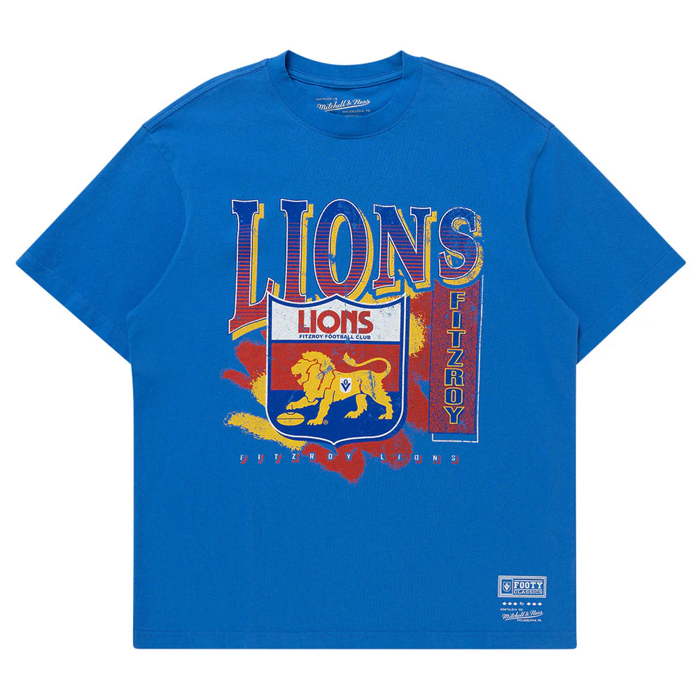 Fitzroy Lions Mitchell & Ness Adults Vintage Brush Off Tee - Image 6