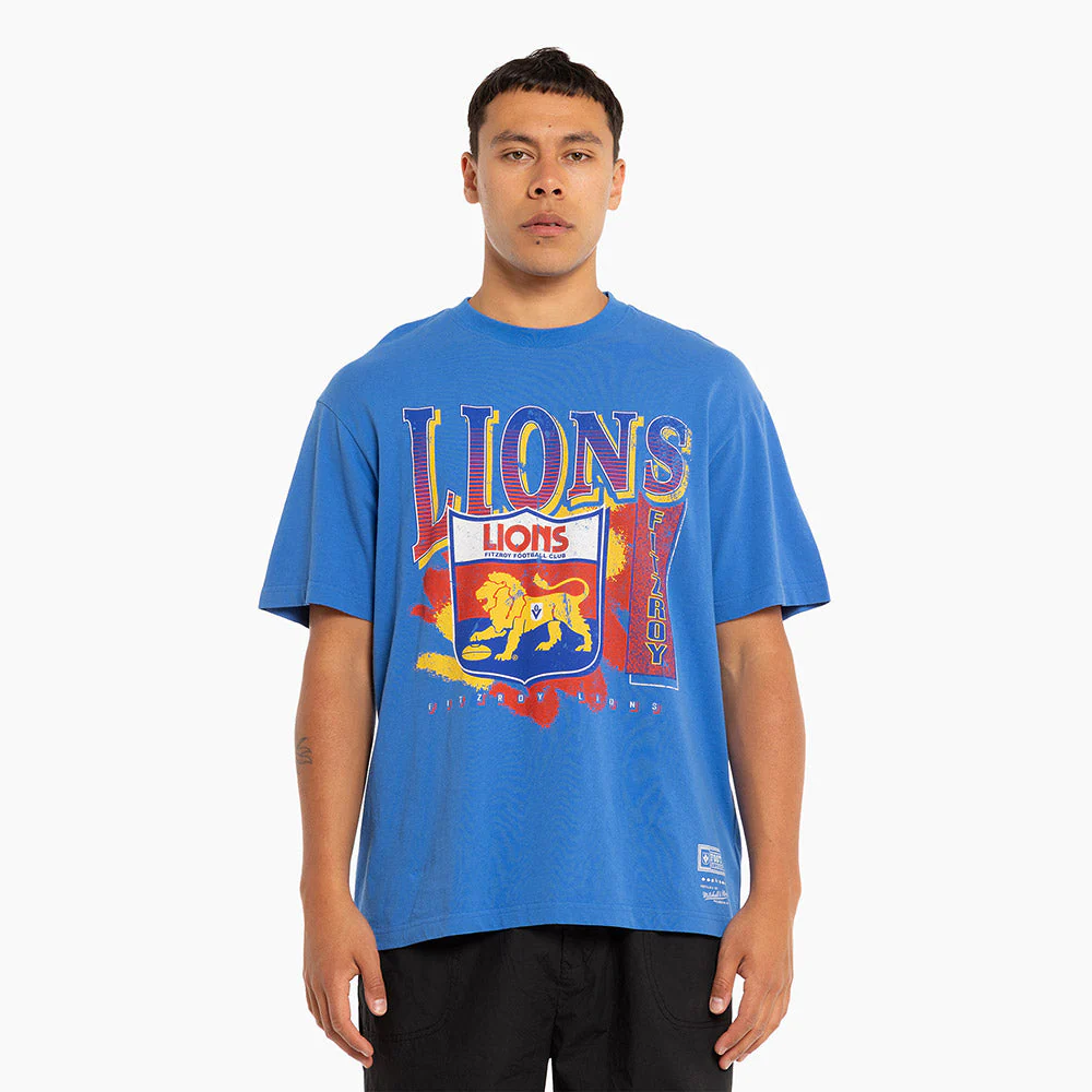 Fitzroy Lions Mitchell & Ness Adults Vintage Brush Off Tee - Image 7
