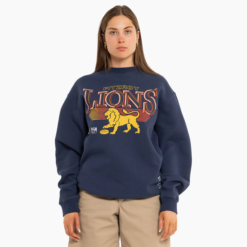 Fitzroy Lions Mitchell & Ness Adults Underscore Crew Neck Sweater - Image 4