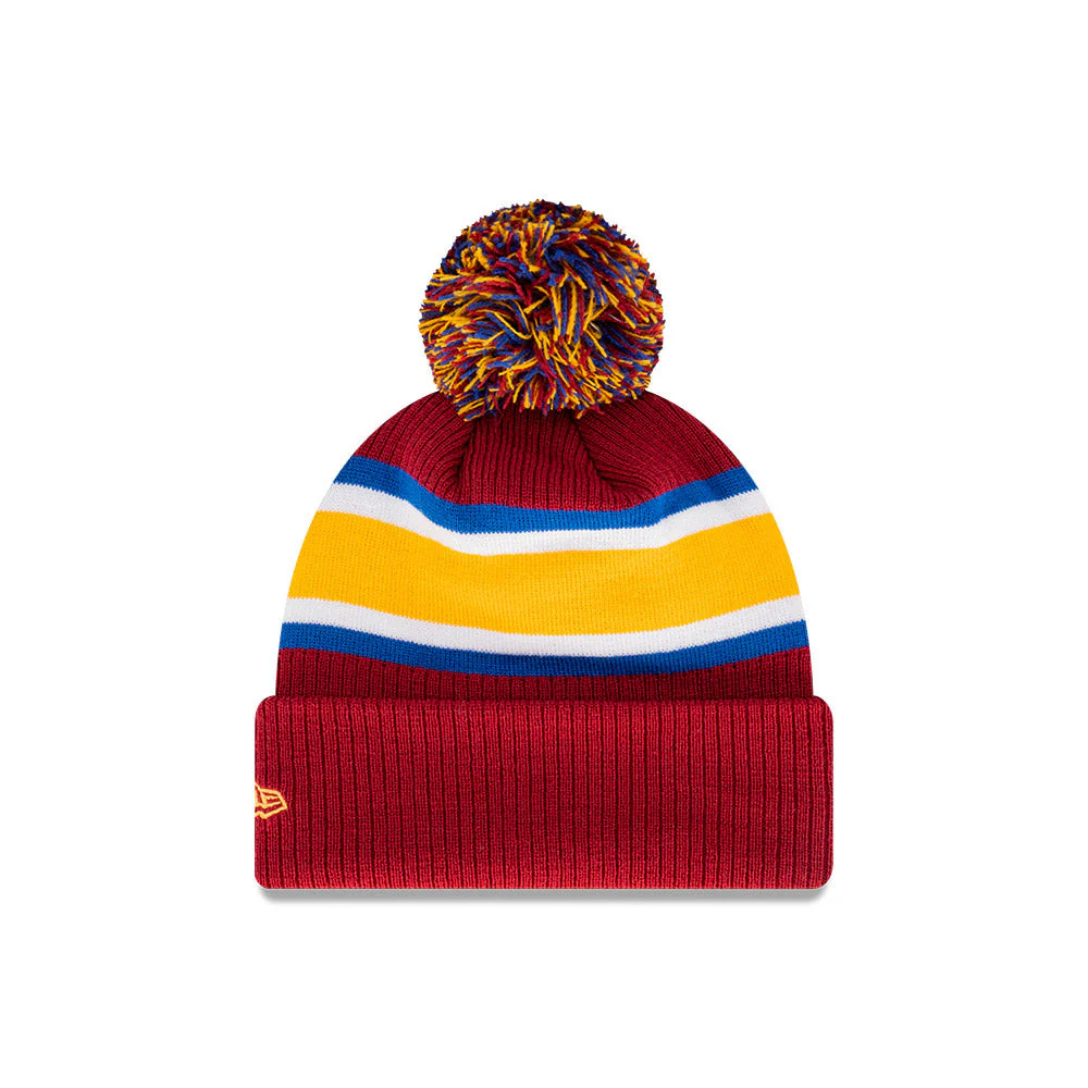 Brisbane Lions New Era Stripe Knitted Beanie - Image 4
