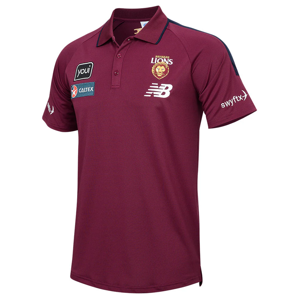 Brisbane Lions 2024 Mens Media Polo - Image 4