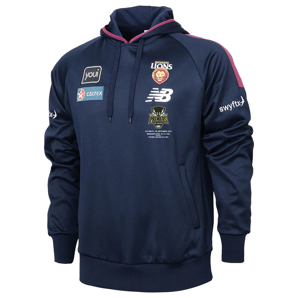 Brisbane Lions 2024 Authentic Premiers Adults Team Hoodie