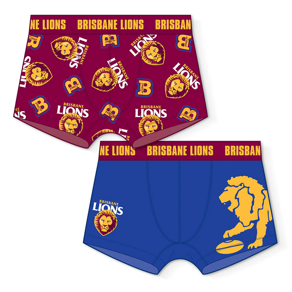 Brisbane Lions Mens Trunks - 2 Pack