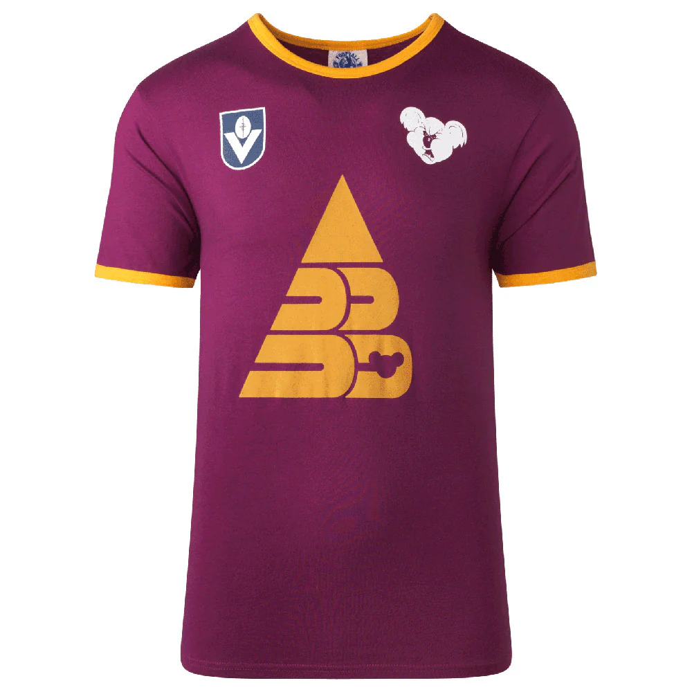 Brisbane Bears Mens Maroon Throwback Tee