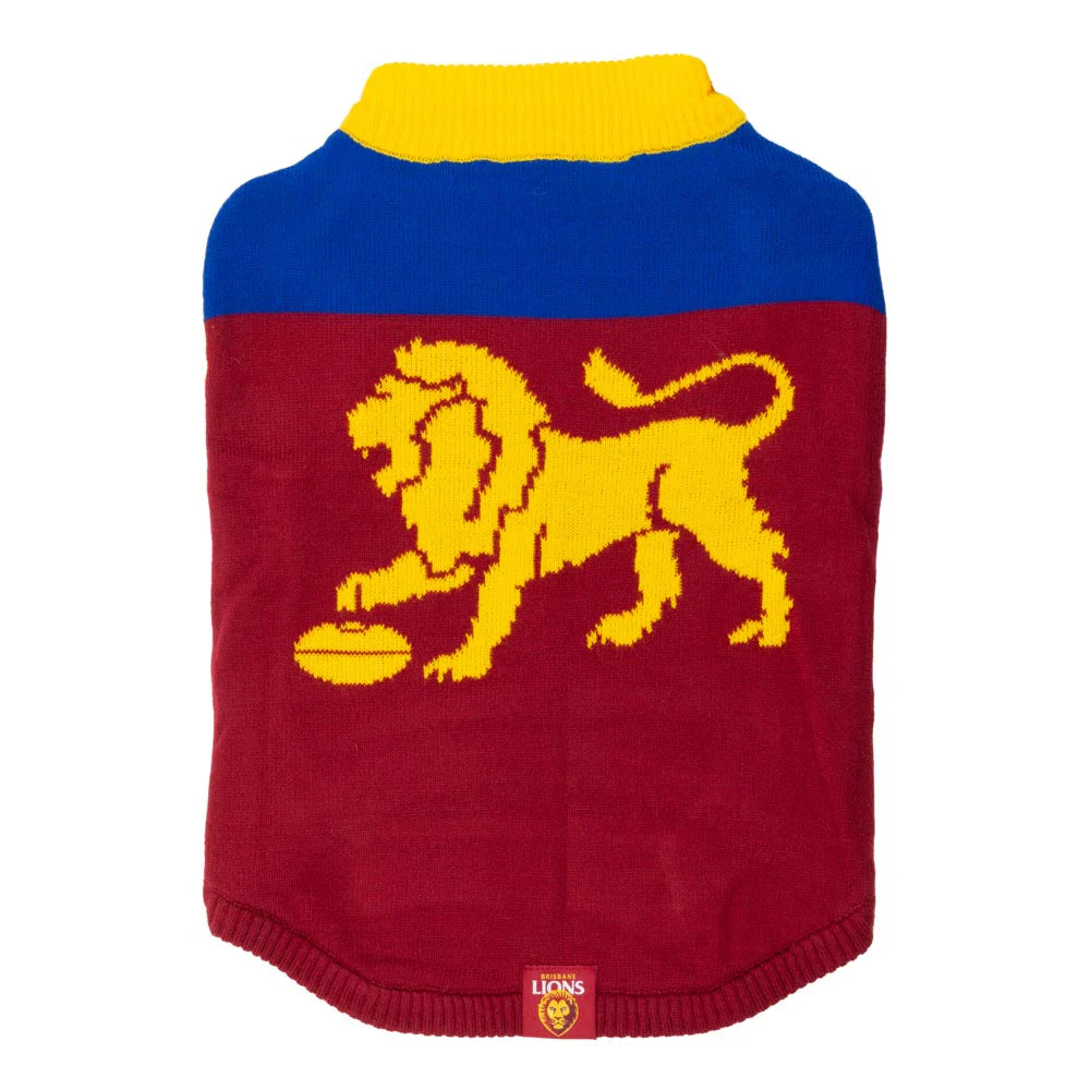 Brisbane Lions Dog Jumper - Large - Image 3
