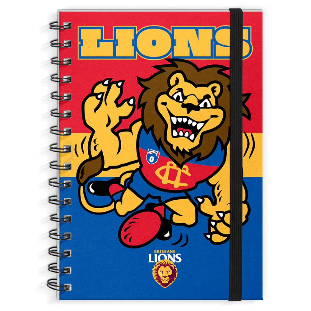 Brisbane Lions Retro Mascot A4 Notebook - Image 2