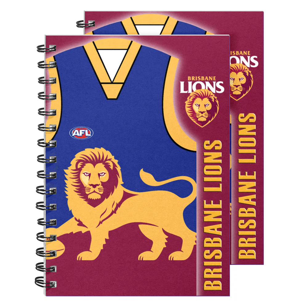 Brisbane Lions 2-Pack Guernsey Notebook