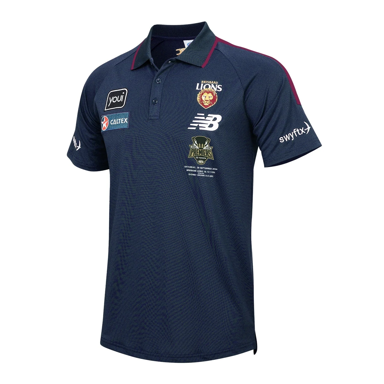 Brisbane Lions 2024 Authentic Premiers Adults Polo - Image 2
