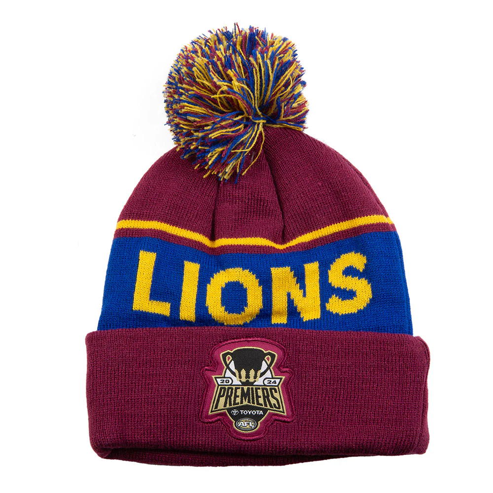 Brisbane Lions 2024 Premiers Adult Beanie - Image 2