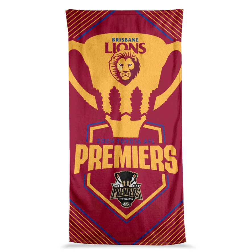 Brisbane Lions 2024 Premiers Beach Towel