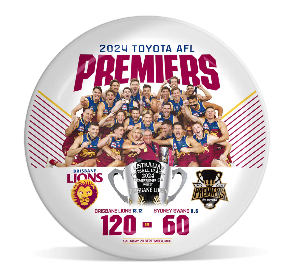 Brisbane Lions 2024 Premiers Ceramic Plate