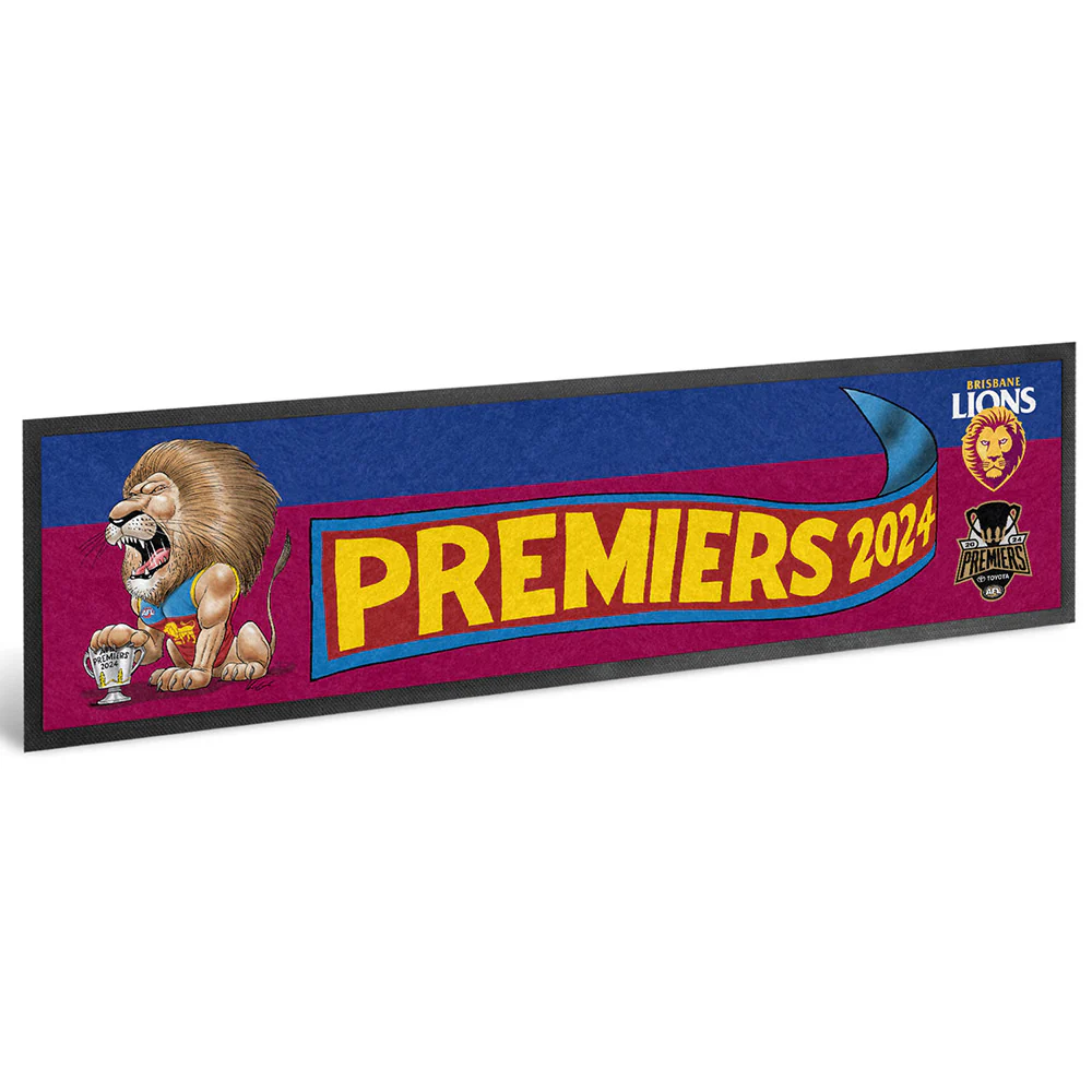 Brisbane Lions 2024 Premiers Mark Knight Bar Runner - Image 2