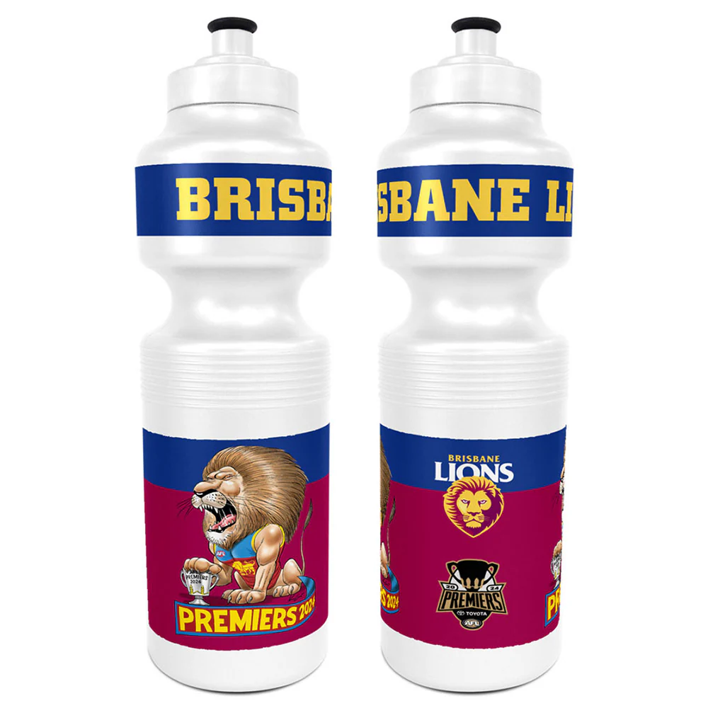 Brisbane Lions 2024 Premiers Mark Knight Drink Bottle - Image 2