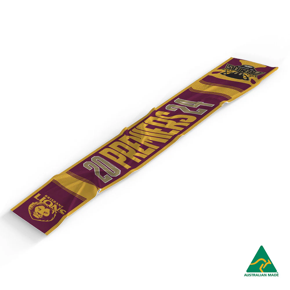 Brisbane Lions 2024 Premiers Merino Wool Scarf
