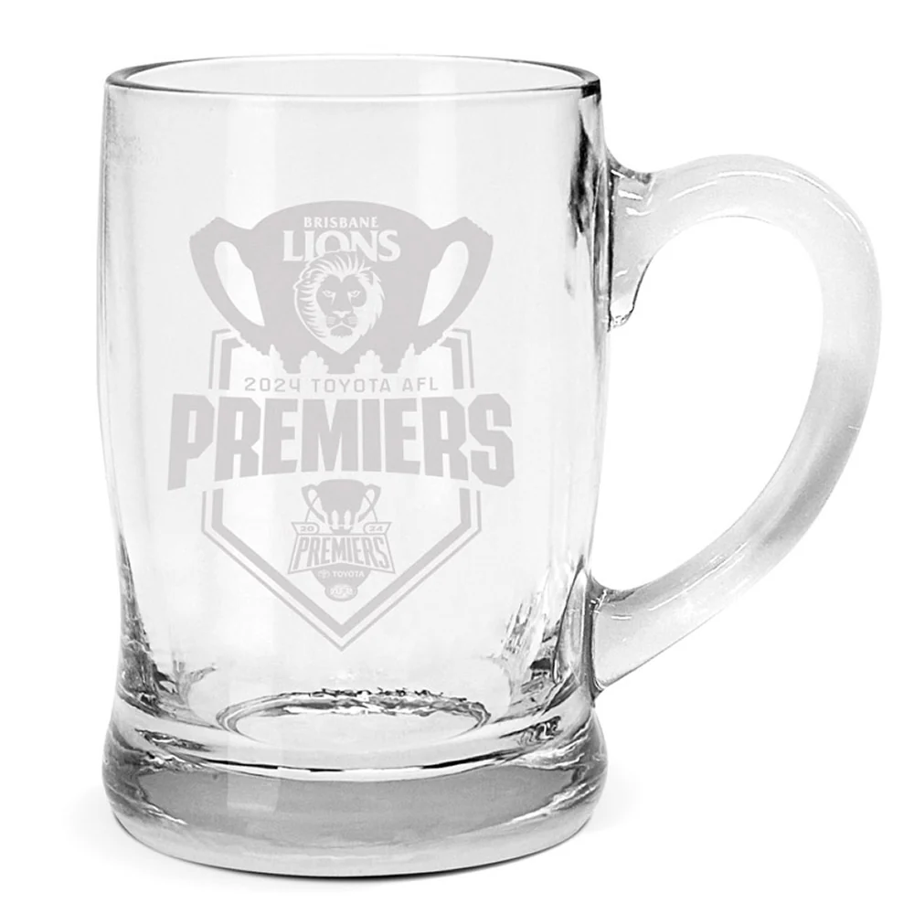 Brisbane Lions 2024 Premiers Mini Glass Stein - Image 2