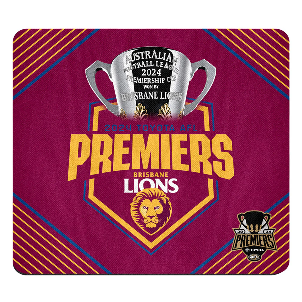 Brisbane Lions 2024 Premiers Mouse Pad