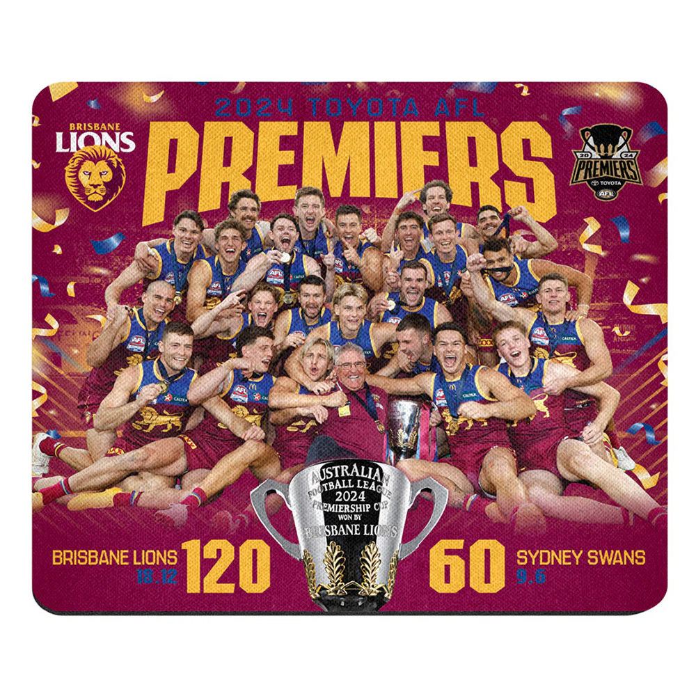Brisbane Lions 2024 Premiers Team Mouse Pad