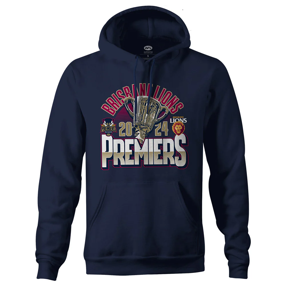 Brisbane Lions 2024 Premiers Trophy Adults Hoodie
