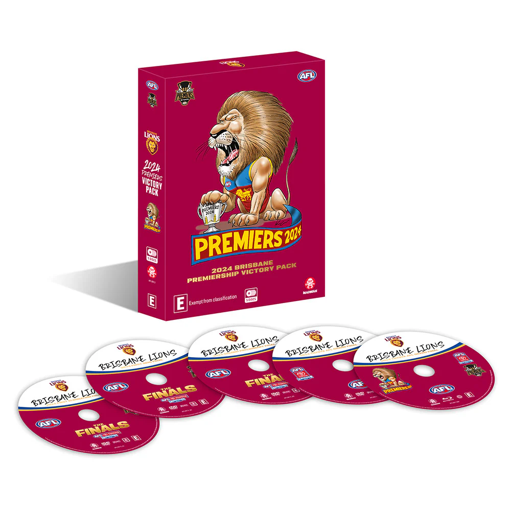 Brisbane Lions 2024 Premiers Victory Pack Dvd