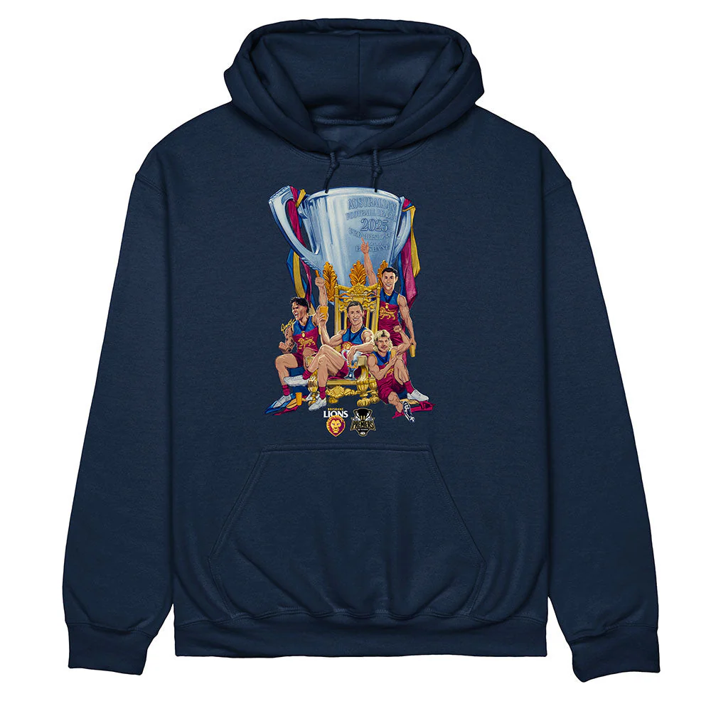Brisbane Lions 2025  Premiers Grange Cup Adult Hoodie