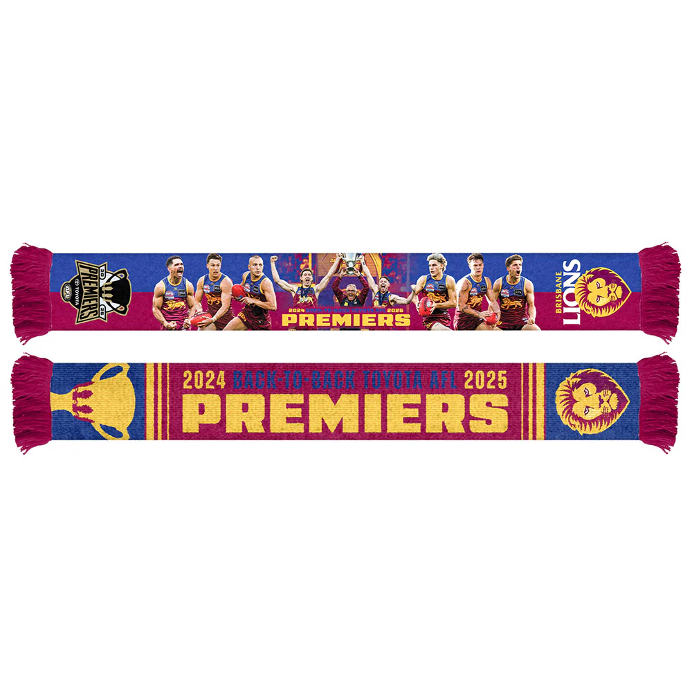 Brisbane Lions 2025 Premiers Player Scarf