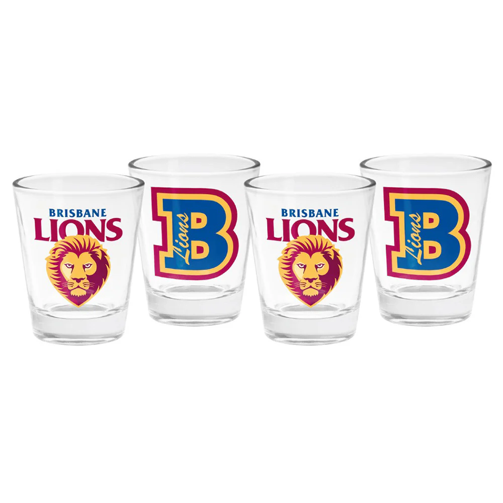 Brisbane Lions 4pk Shot Glass