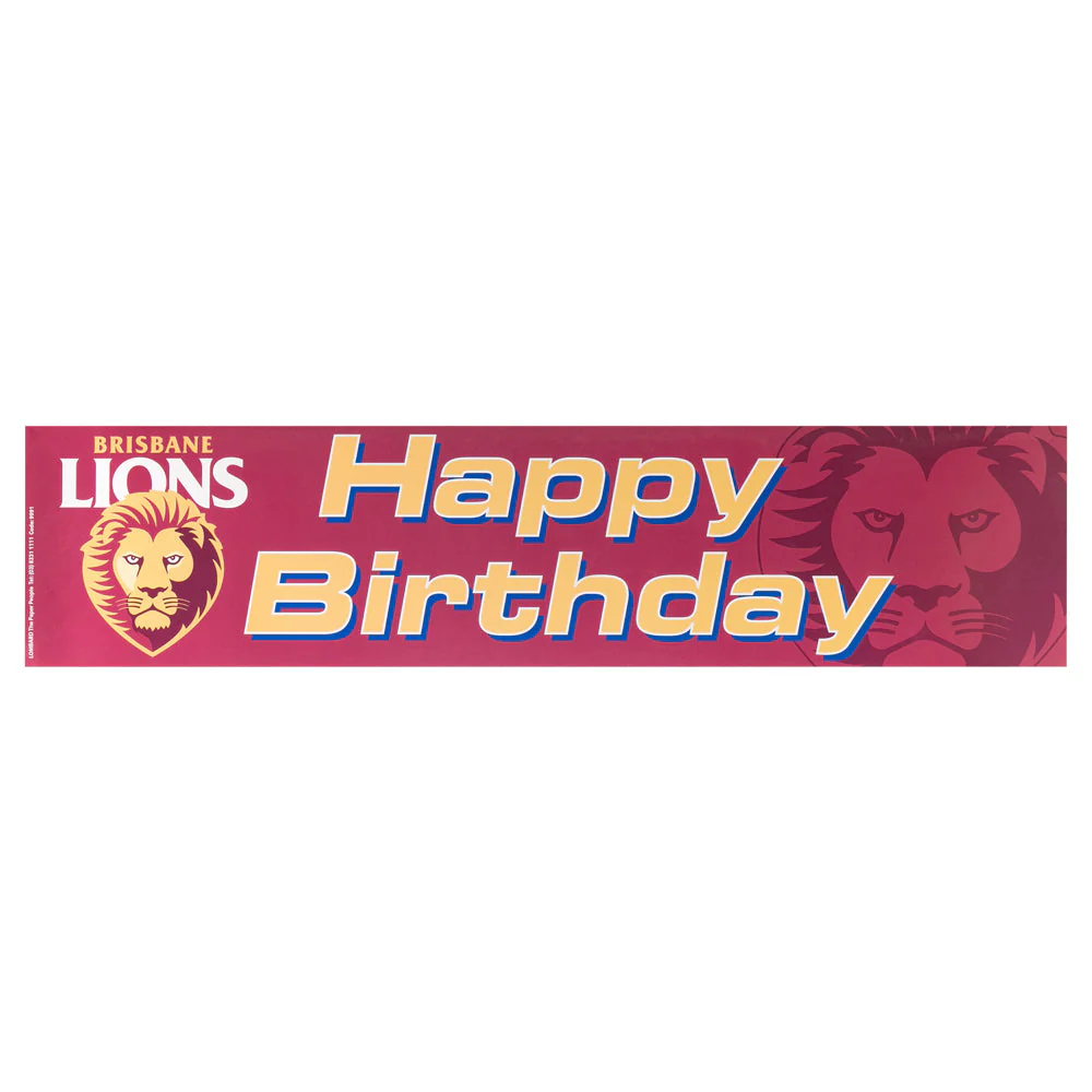 Brisbane Lions Birthday Banner - Image 2