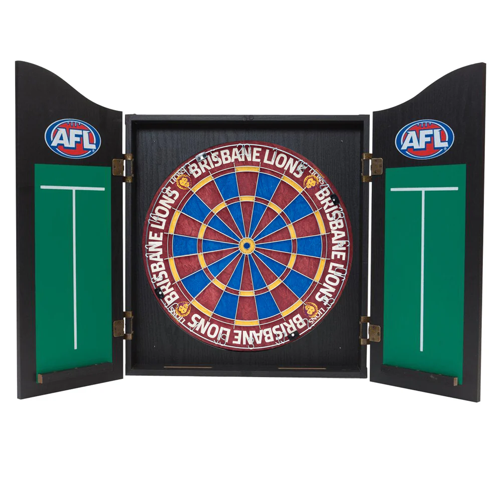Brisbane Lions Dartboard In Cabinet
