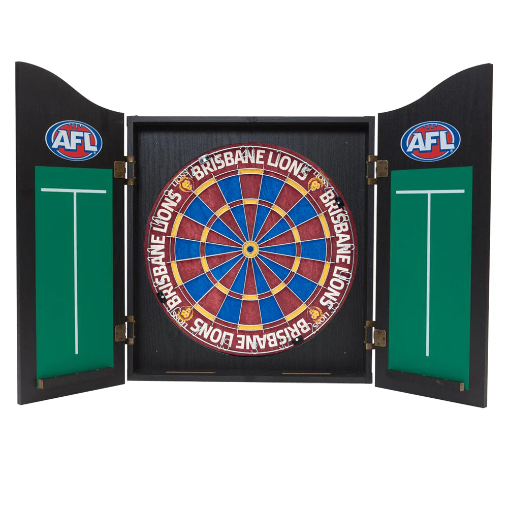 Brisbane Lions Dartboard In Cabinet - Image 3
